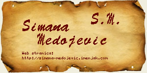 Simana Medojević vizit kartica